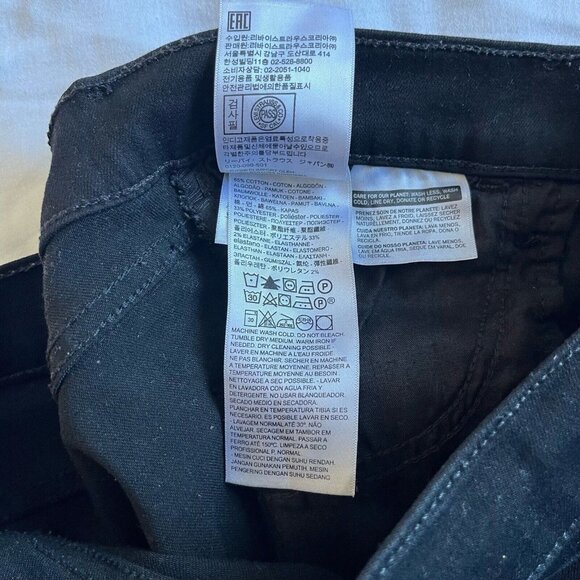 Levis Womens Pants 720 High Rise Super Skinny Black Jeans Size 30 - Picture 8 of 8